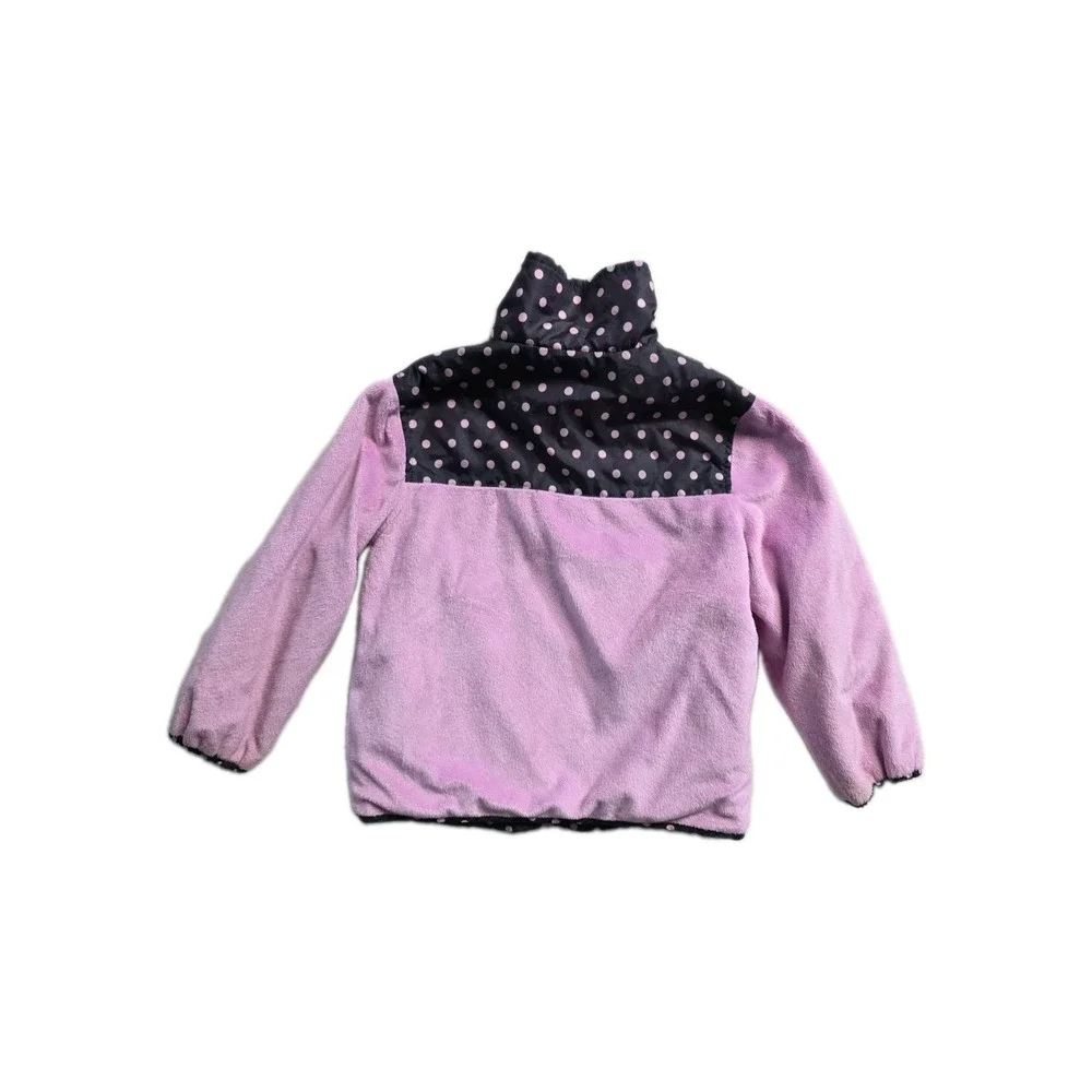 Oshkosh B'gosh Girls 5 Fleece Revirsable Jacket Pink Gray